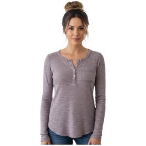 039 Eddie Bauer Purple Henley